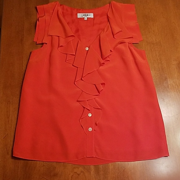 Tibi Tops - Tibi silk orange blouse size 4
